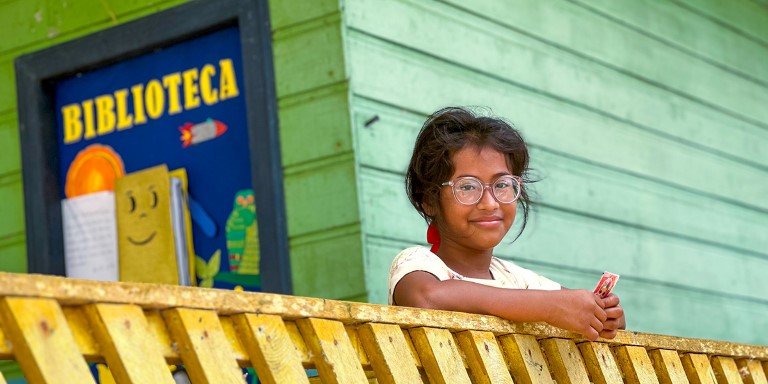 Ana, nine years old  from a small Brazilian village by the Amazon river.
