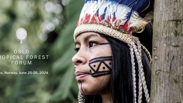 OTFF event poster, image of indigenous rain forest woman