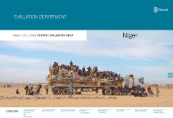Forside for rapporten Country Evaluation Brief for Niger