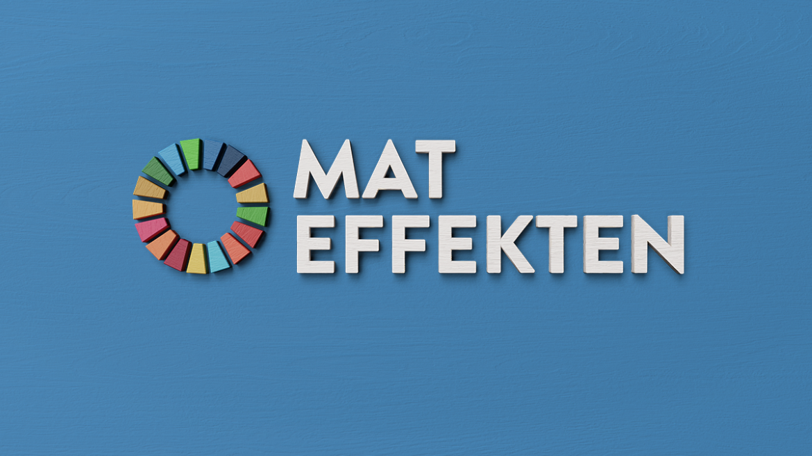 Design for kampanjen MatEffekten, som viser bærekraftsmållogoen