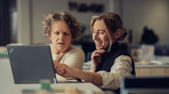 Norad employees watching new website on PC