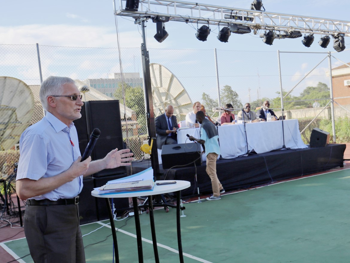 Norads direktør Jon Lomøy under Nordic Open Day i Zambia 2016