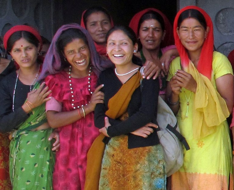 Kvinnegruppe i Nepal