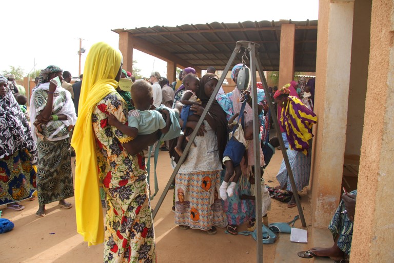 Fra et ernæringssenter drevet av Verdens matvareprogram - WFP - i Niger i 2013.