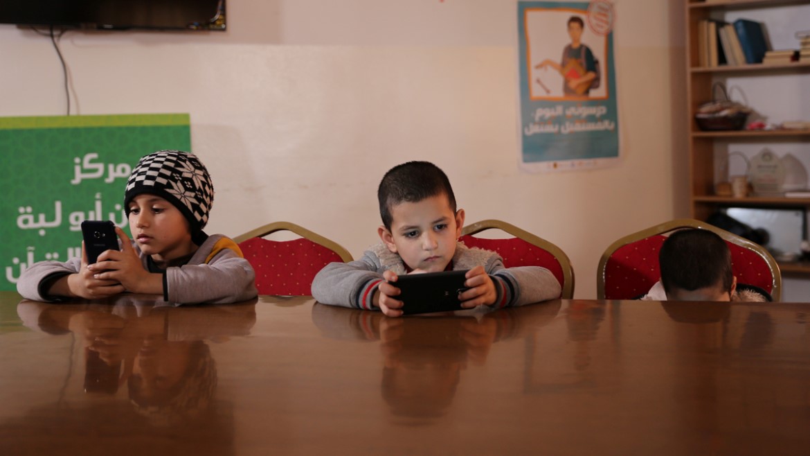 Al-Sheikh brothers play the EduApp4Syria games