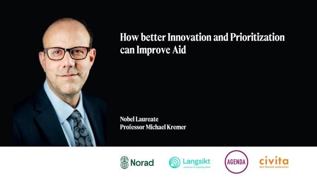 Portrettbilde av Michael Kremer som ser i kameraet med svart bakgrunn.