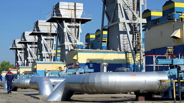 Lagringssted for gass ved Naftogaz Group.