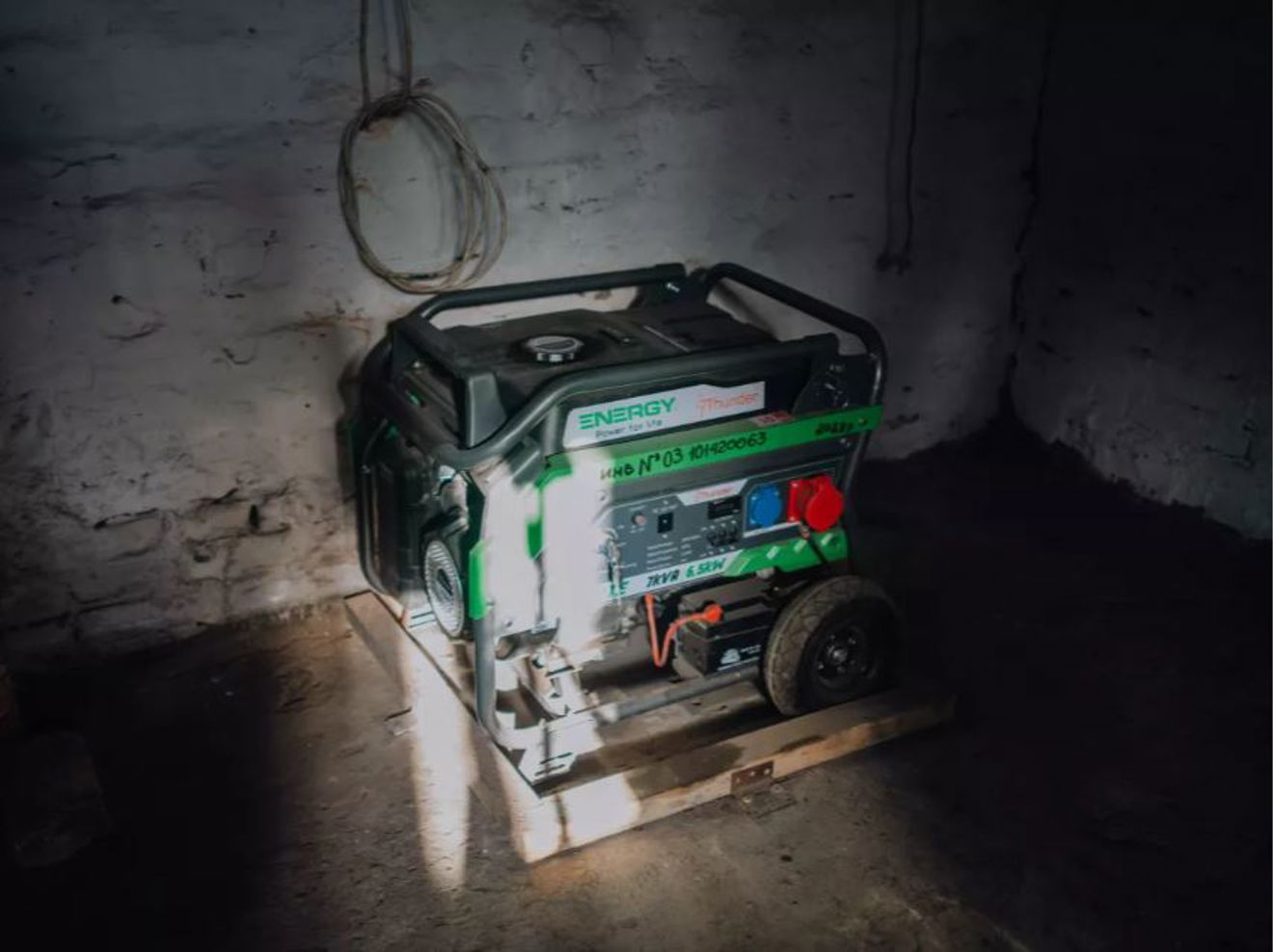 Generator in school bomb shelter