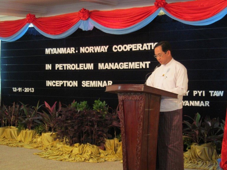 energiminister myanmar talerstol